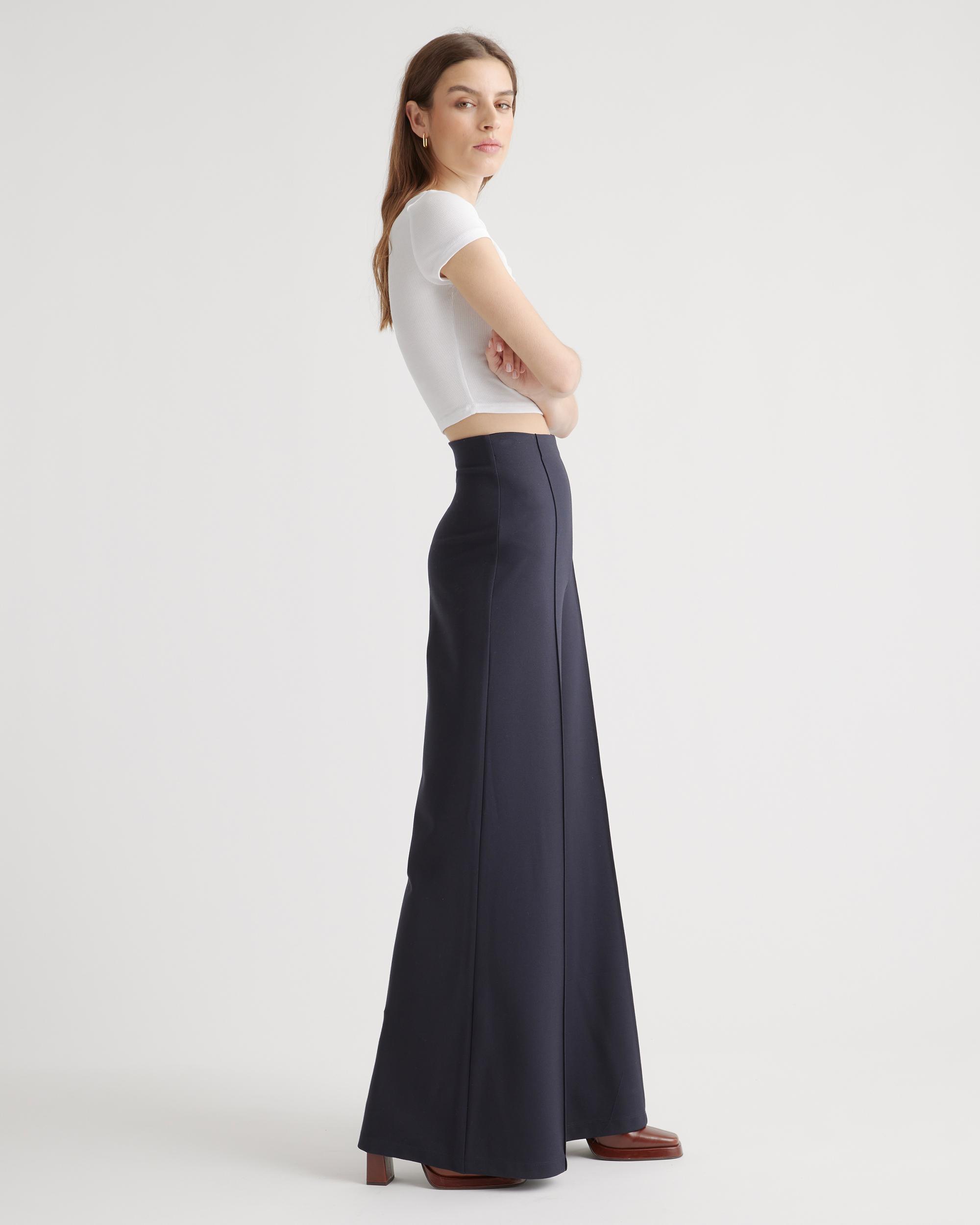 Quince | Women's Ultra-Stretch Ponte Super Wide Leg Pants Rayon Product Image