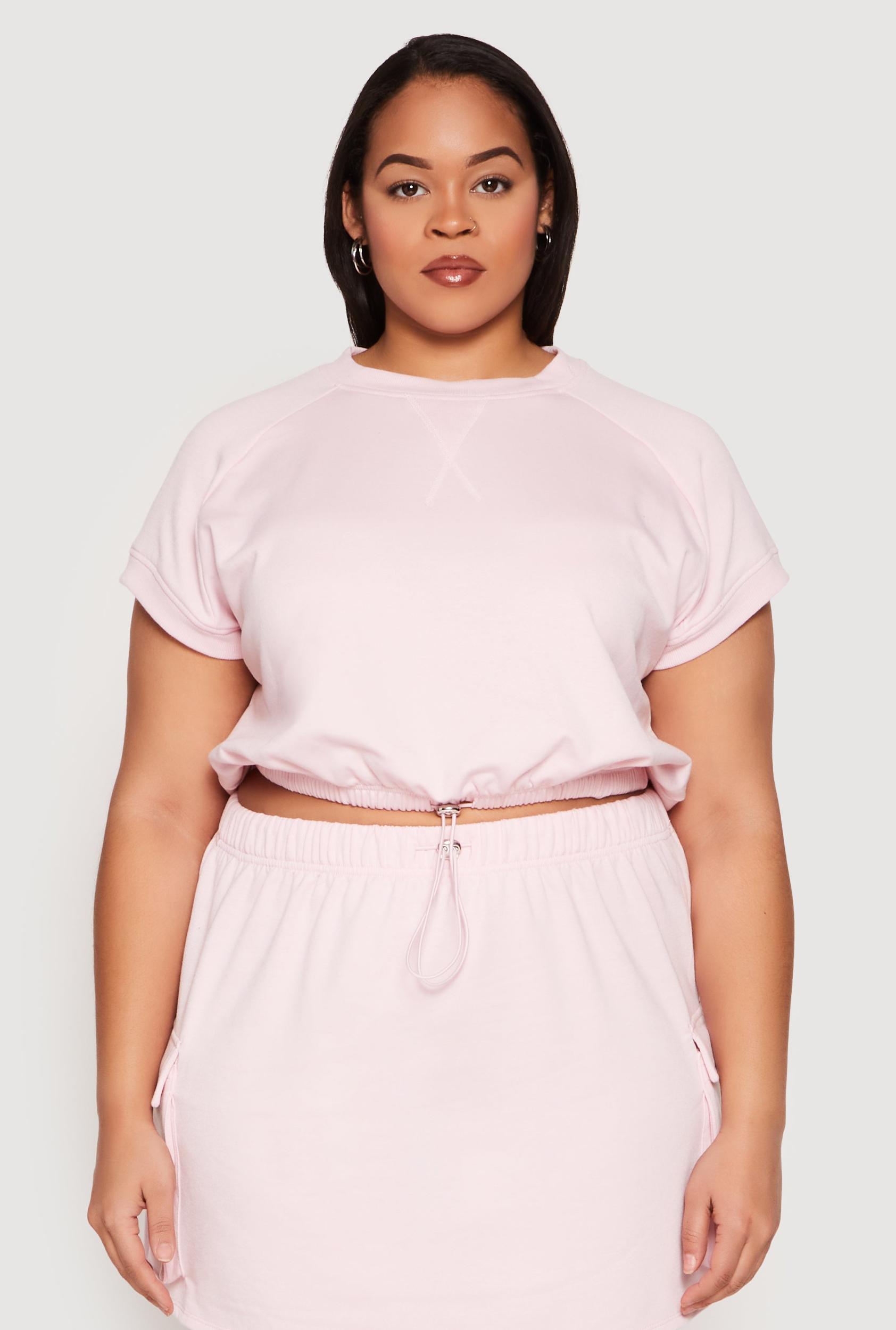 Womens Plus Size Almost Famous Raglan Sleeve Sweatshirt Product Image