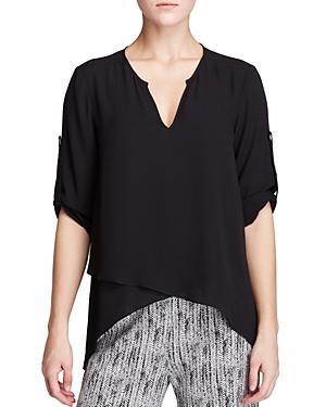 Karen Kane Asymmetrical Hem Wrap Top (Hot ) Women's Blouse Product Image