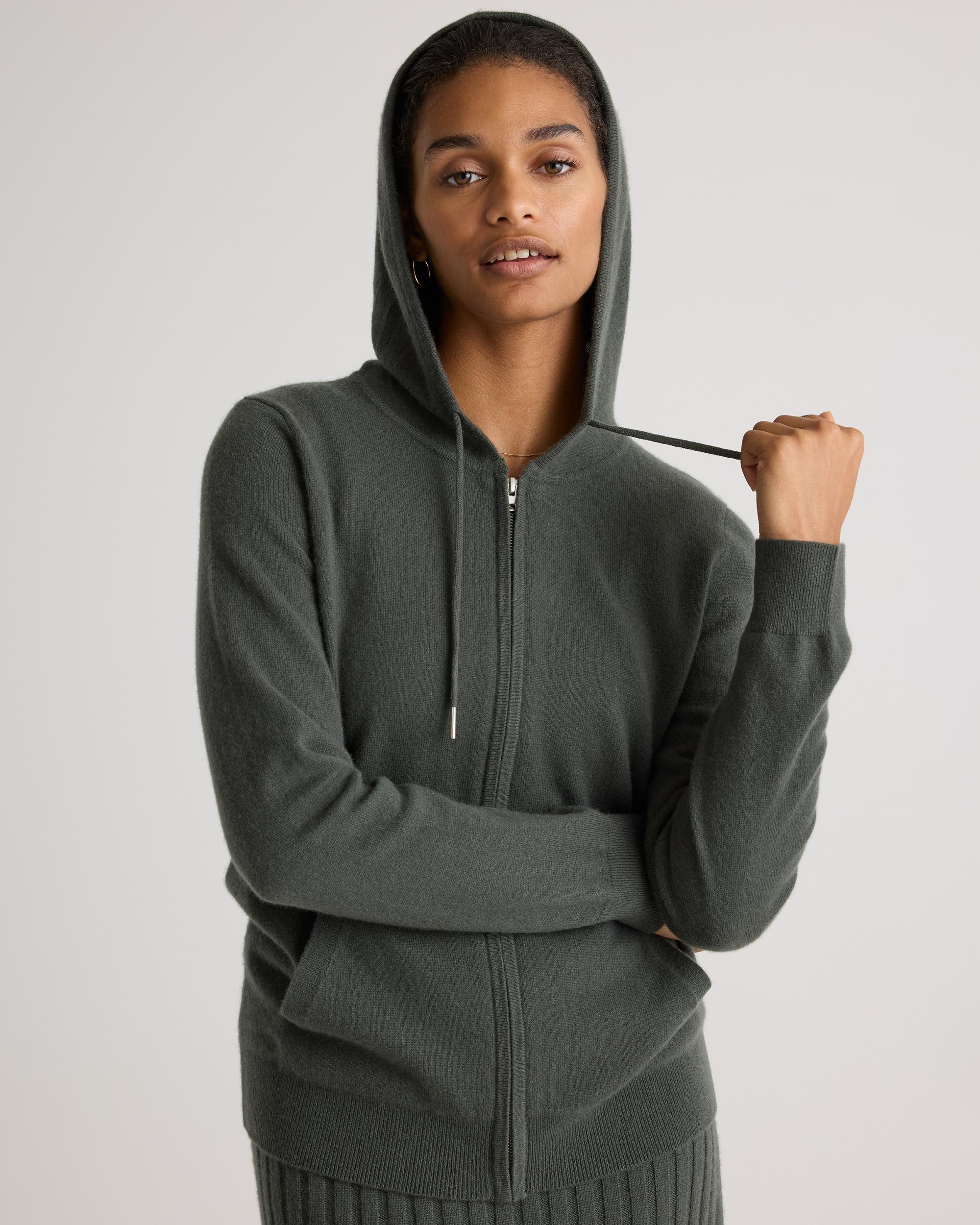 Quince | Women's Mongolian Cashmere Full-Zip Hoodie Size XS Product Image