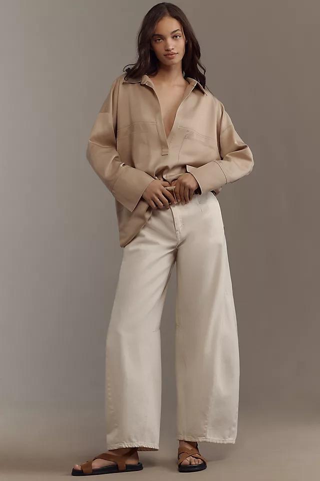 Mare Mare Oversized Satin Shirt Tunic Product Image