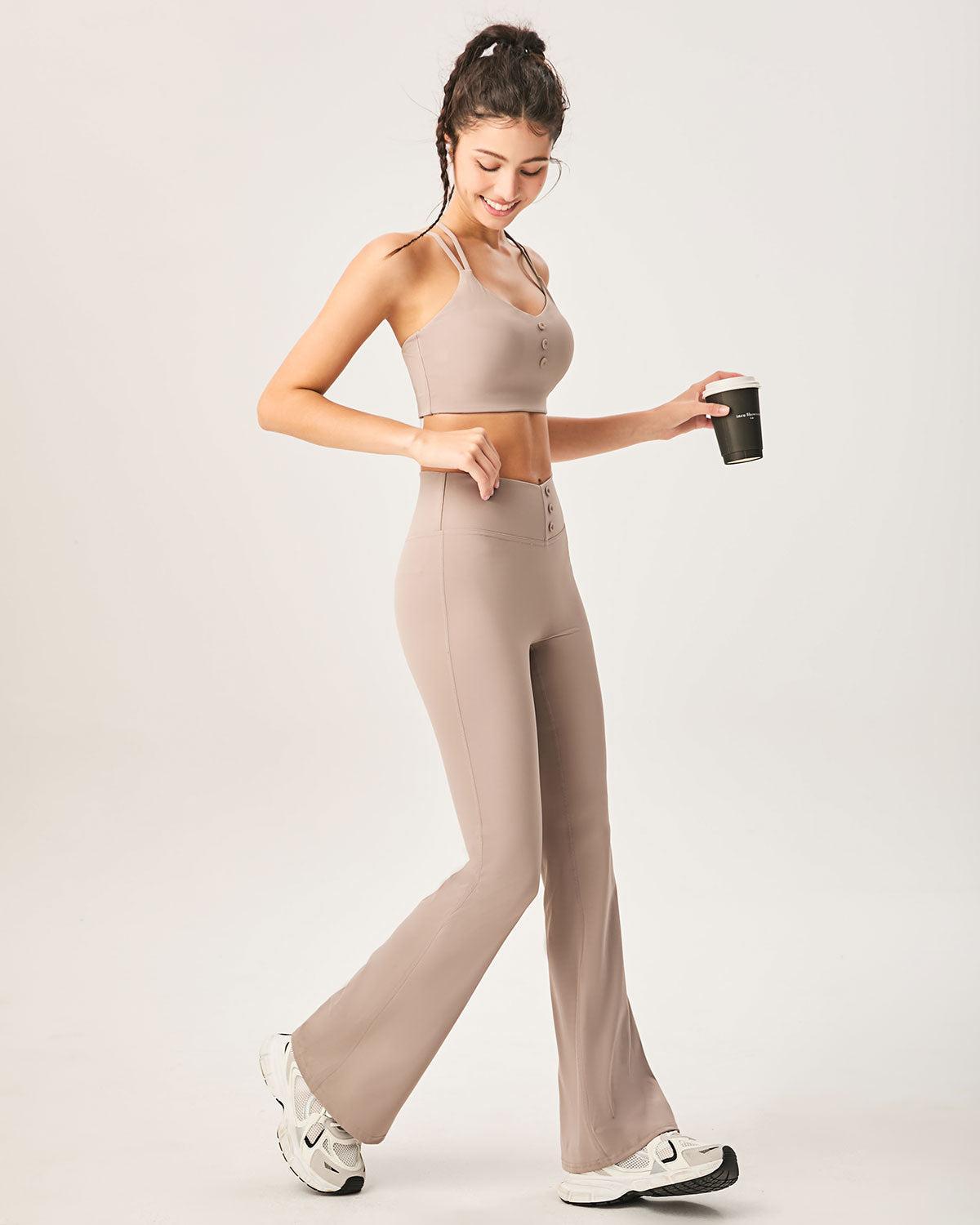 Khaki High Waisted Sleek Leggings Product Image