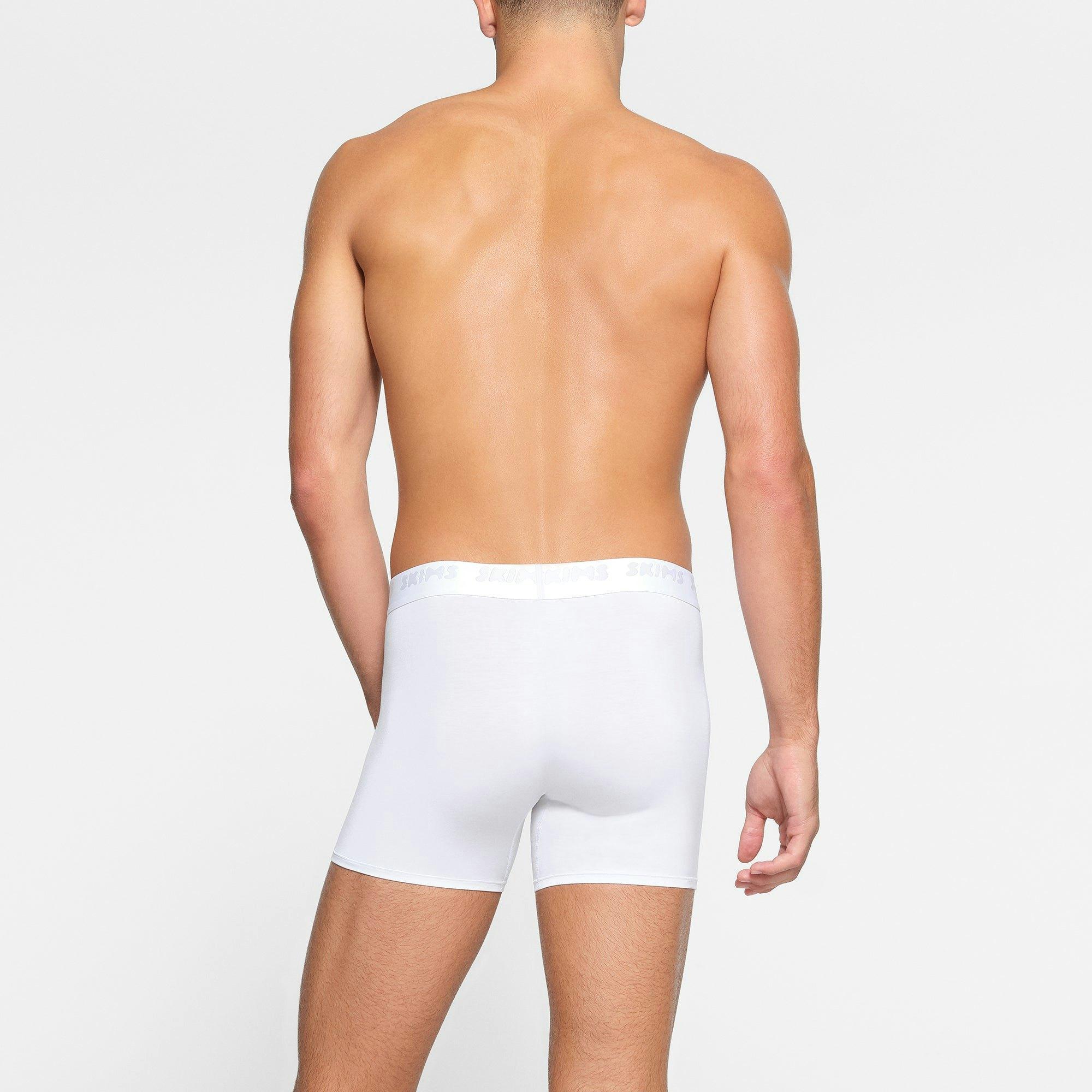 SKIMS STRETCH MENS 3" BOXER BRIEF 3-PACK | CHALK Product Image