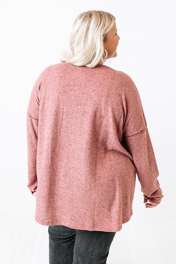 Cozy Coast Shift Top In Blush Curves Product Image