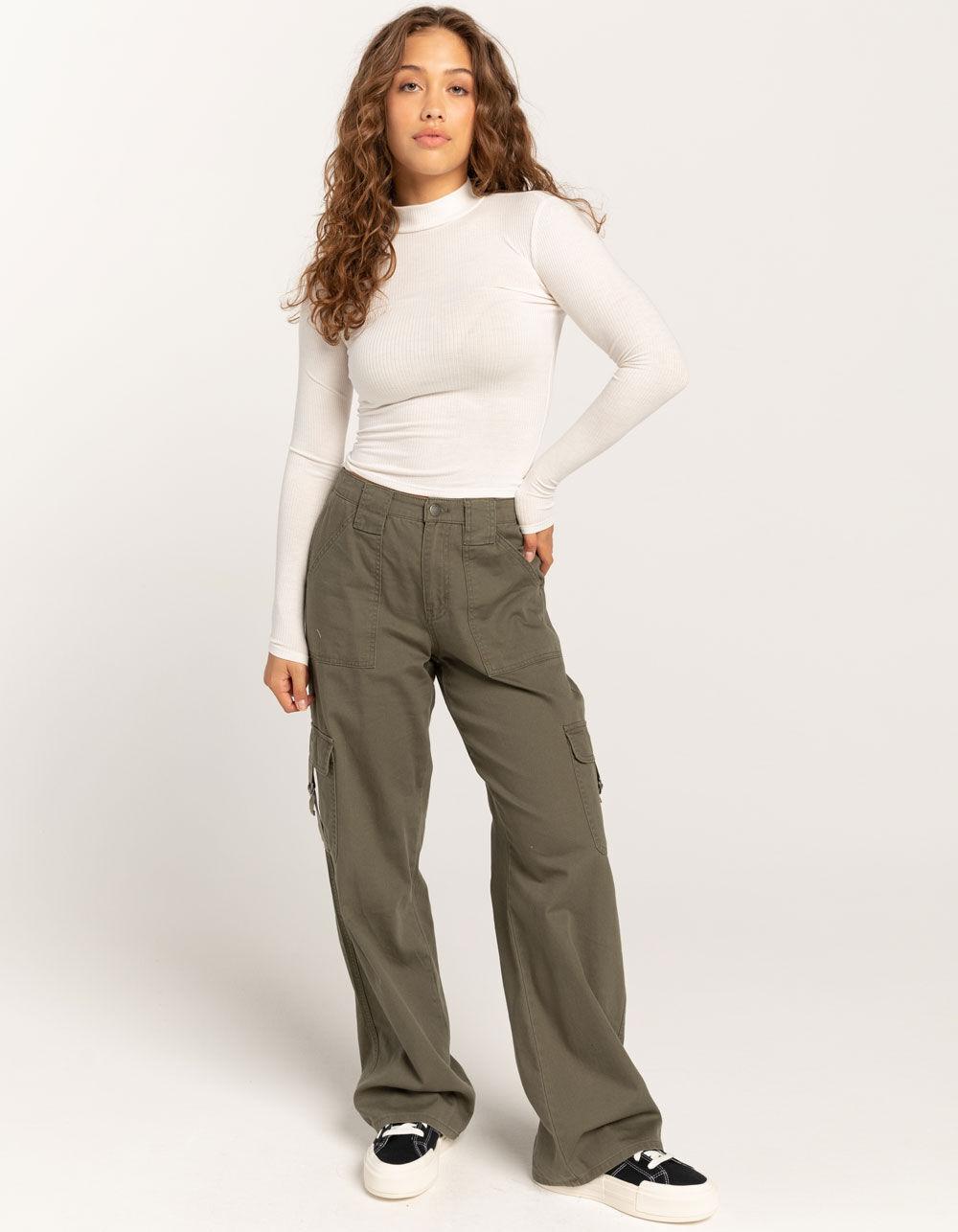 TILLYS Mock Neck Womens Long Sleeve Tee - ROSE Product Image