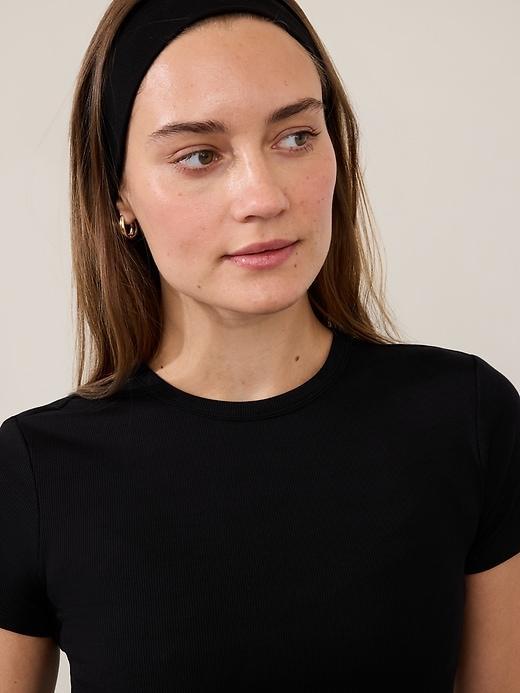 Signature Rib Crop Tee Product Image