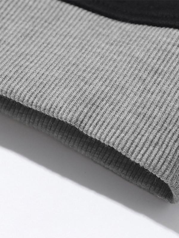 Men's Leather Splice Raglan Sweatshirt Product Image
