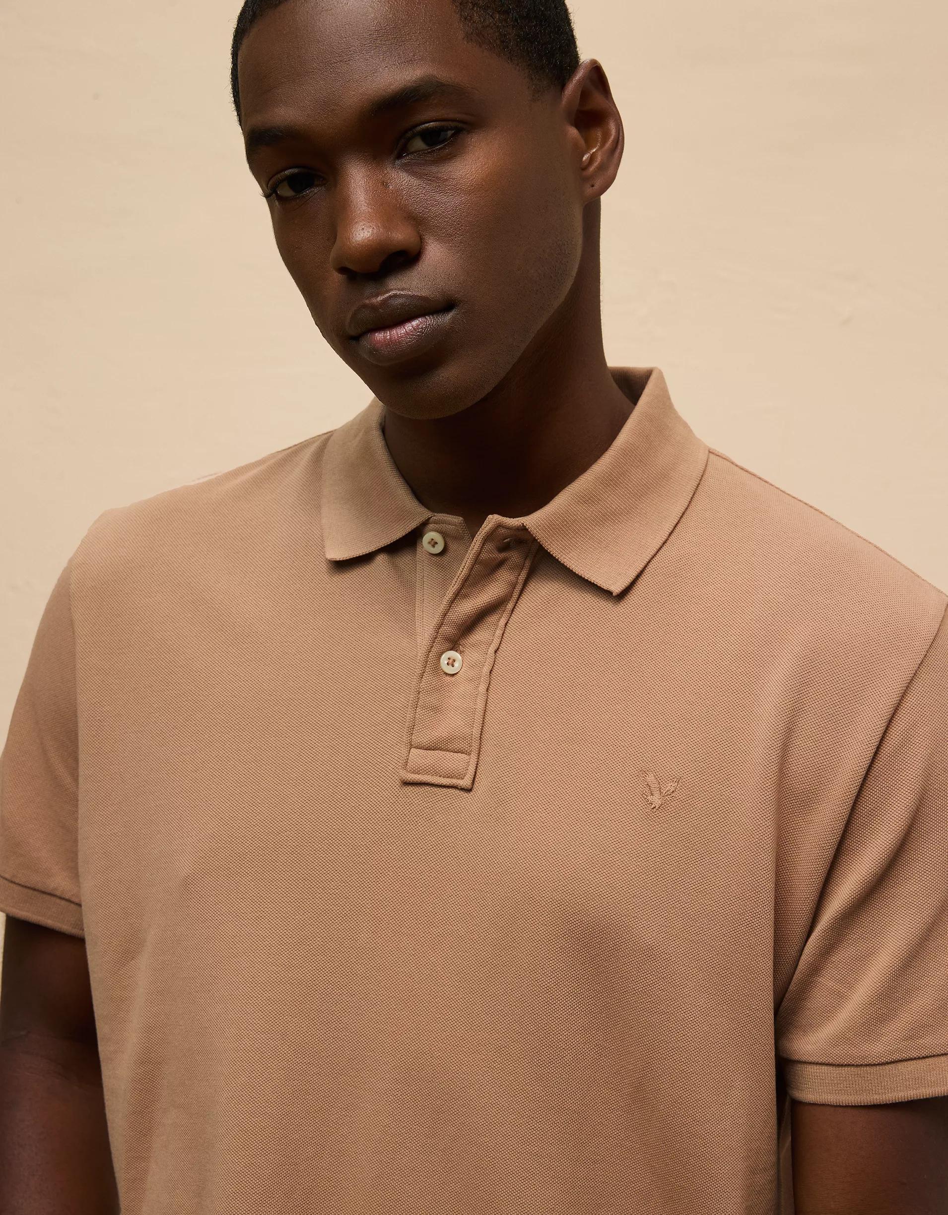 AE Lived-In Pique Polo Shirt Product Image