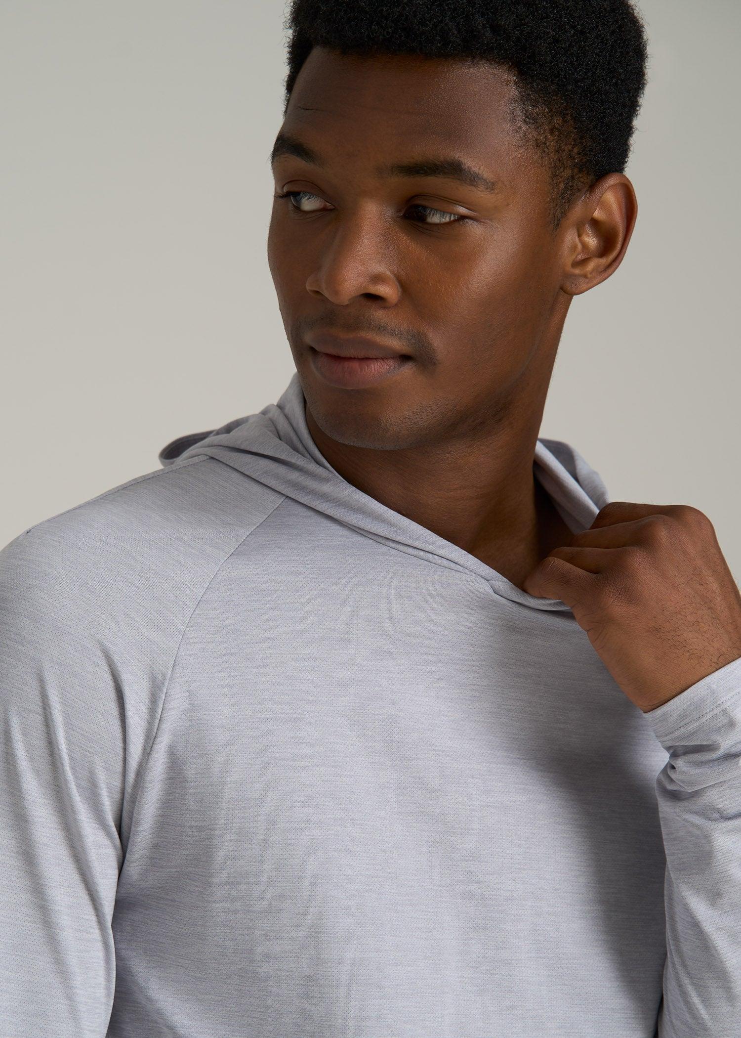 Men's A.T. Performance Training Tall Hoodie in Light Silver Product Image