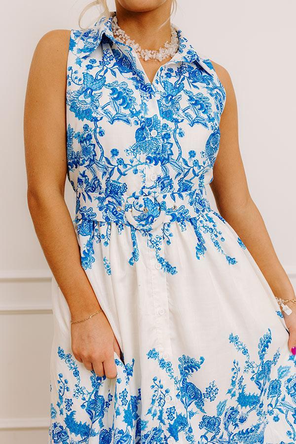 Tea Garden Stroll Floral Midi Dress Product Image