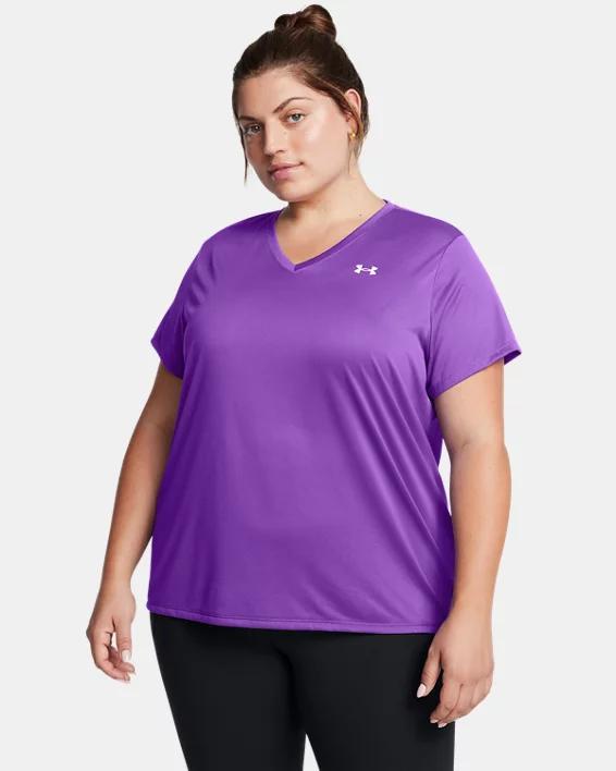 Plus Size Under Armour Tech™ Twist V-Neck Short Sleeve Tee, Women's, Size: 3XL, Lavish Purple Product Image