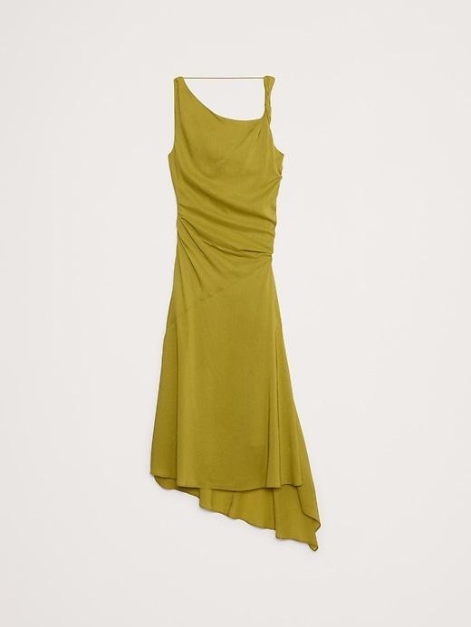 Crepe Twist-Shoulder Dress Product Image