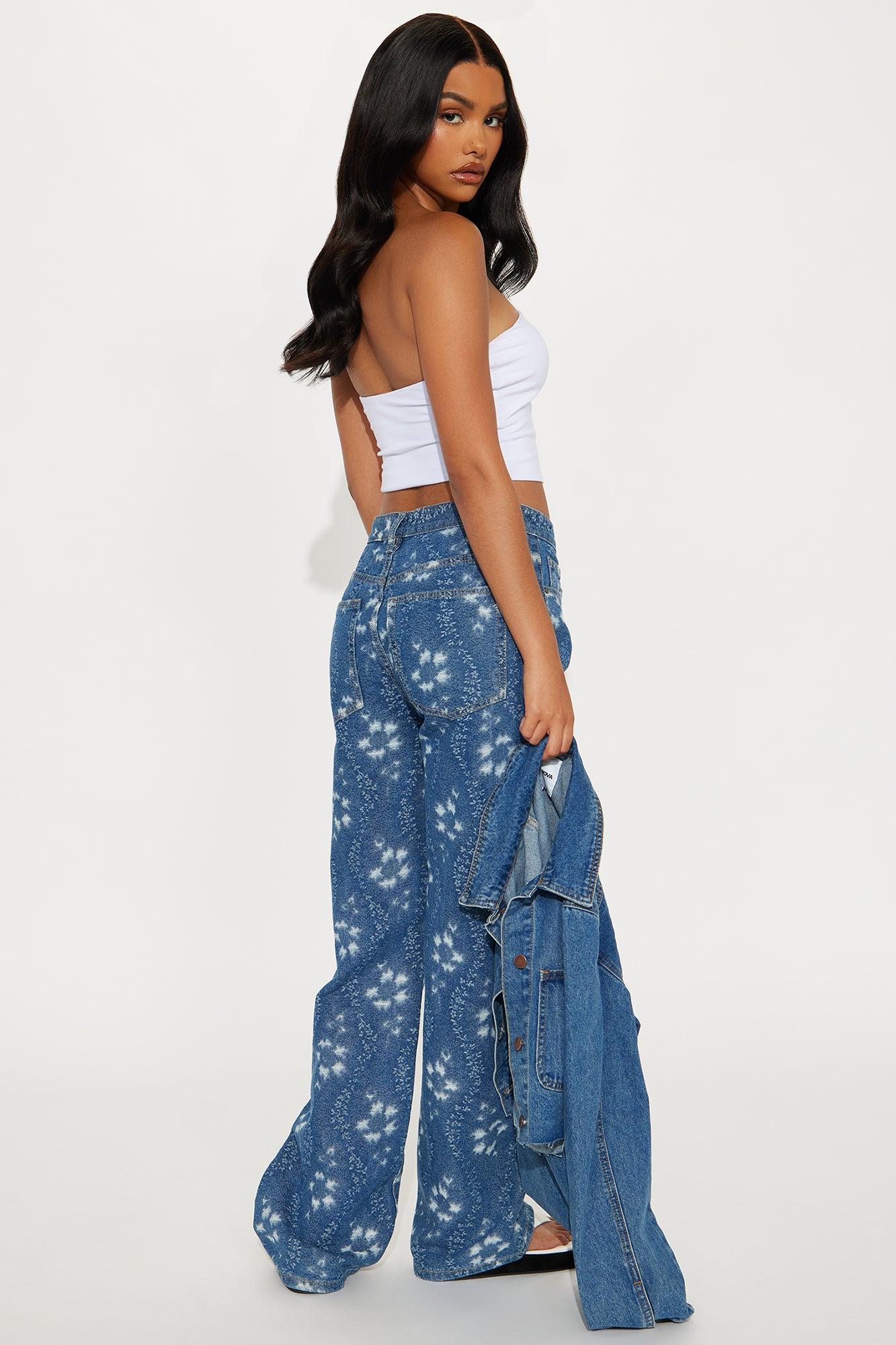 Kaleidoscope Dreams Straight Leg Jeans - Medium Wash Product Image
