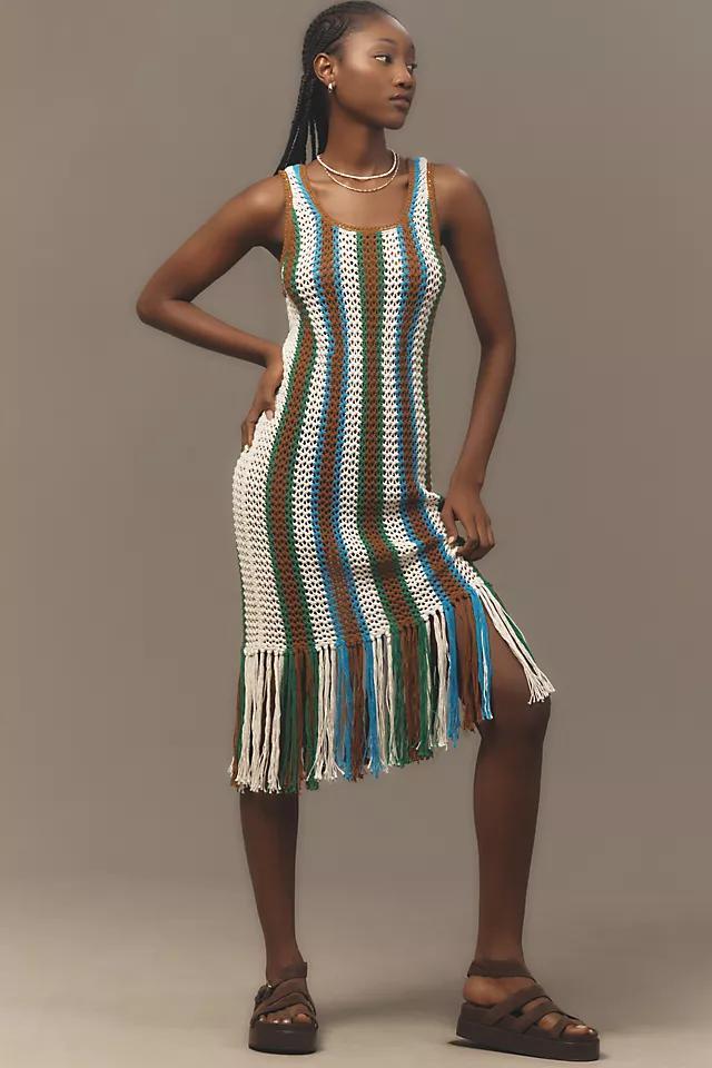 MOTHER The Benefits Crochet Midi Dress Product Image
