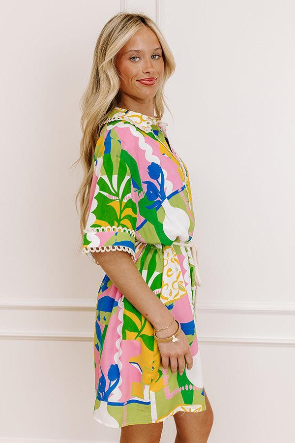 Barbados Bound Button Down Mini Dress Product Image