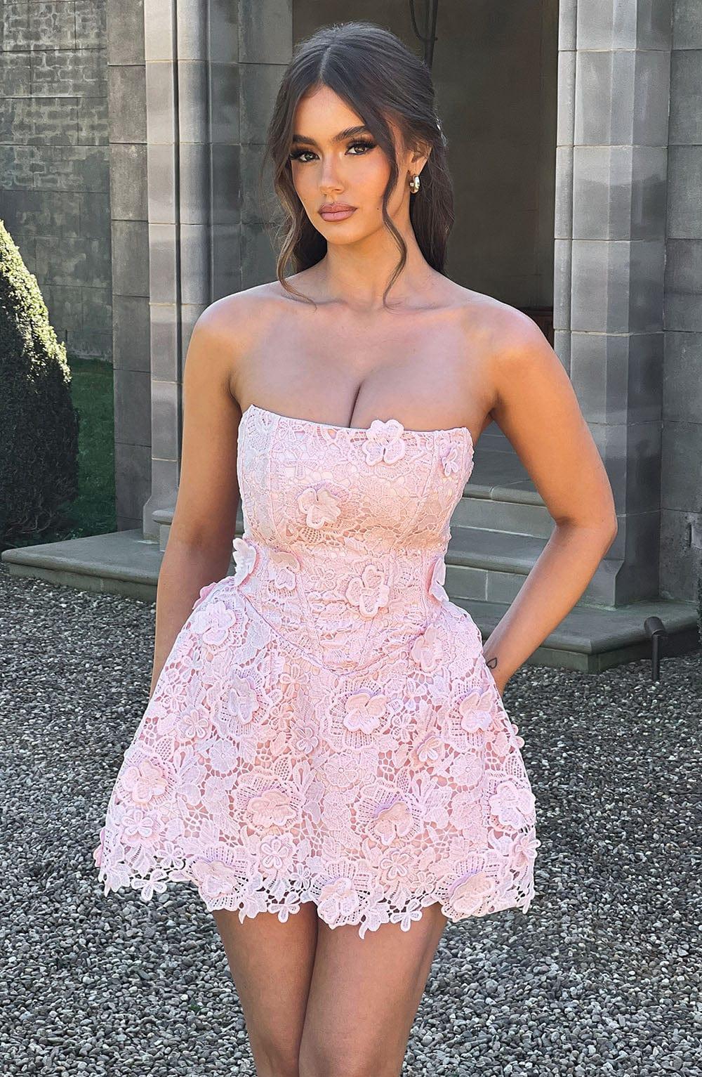 Leona Mini Dress - Blush Product Image
