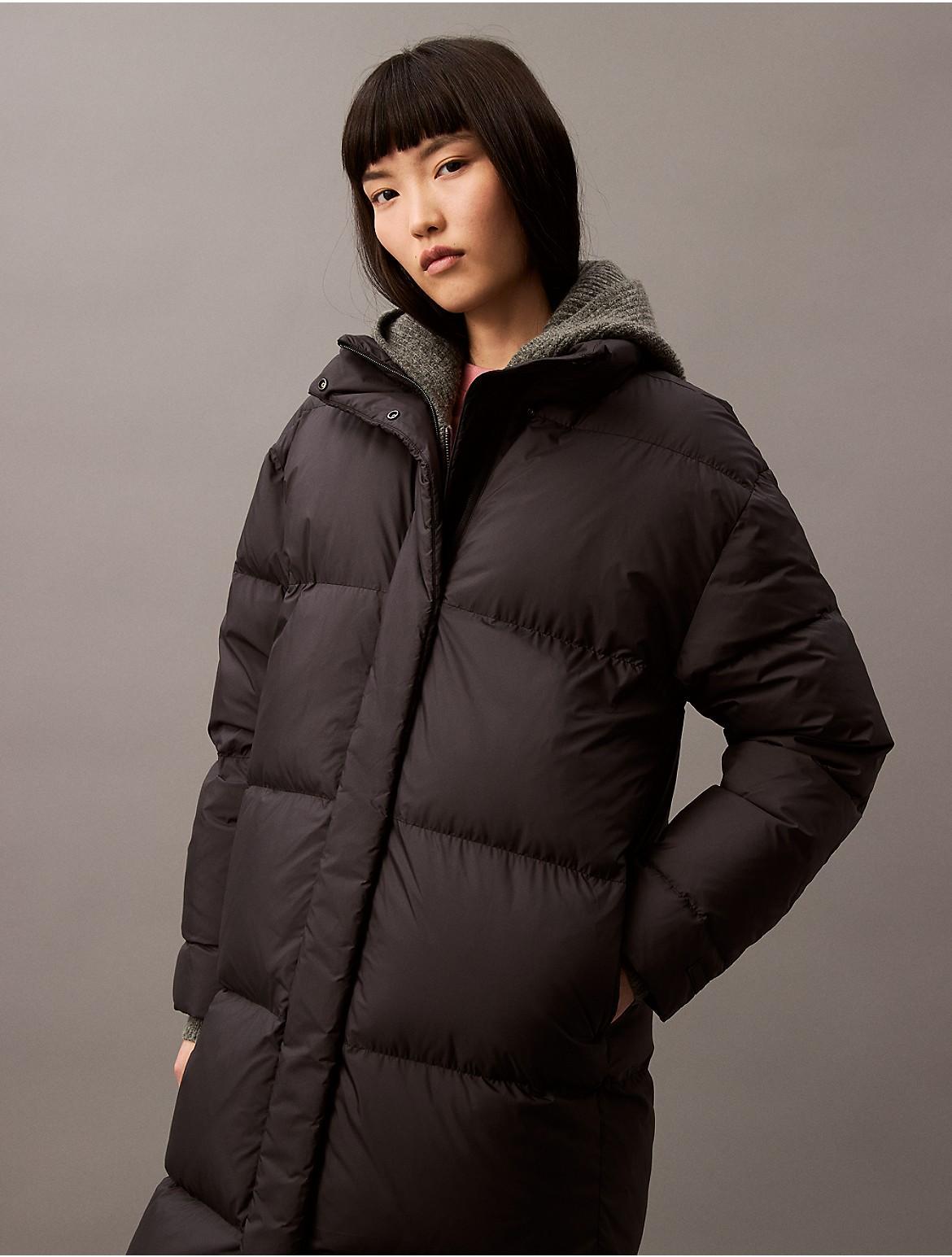 Calvin Klein Women's Long Down Puffer Jacket - Neutral - S Product Image