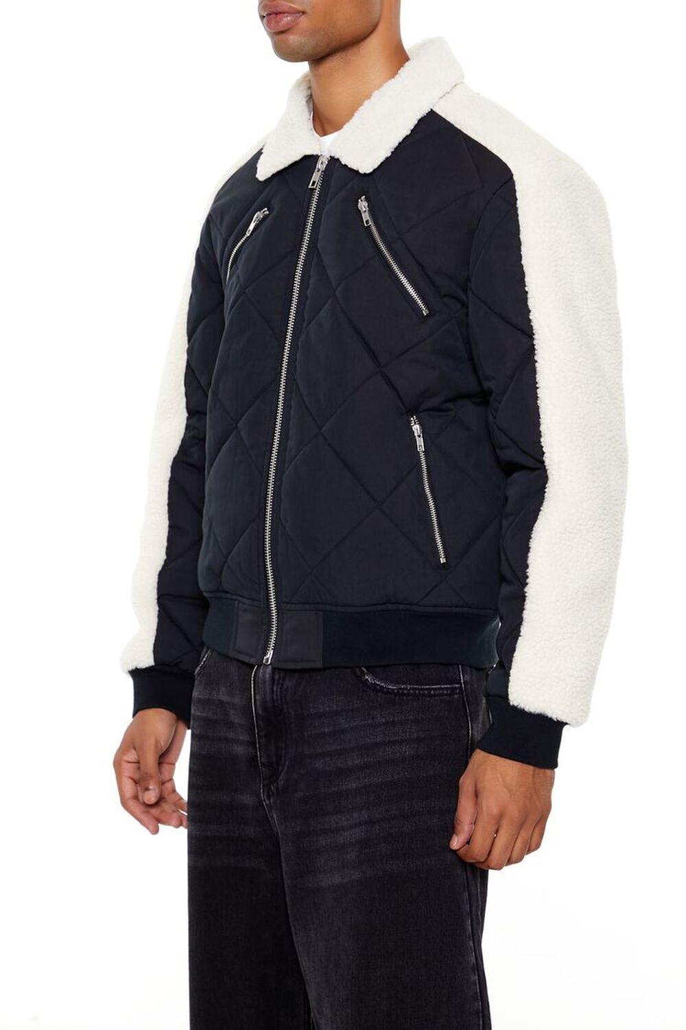 Quilted Faux Shearling Jacket | Forever 21 Product Image