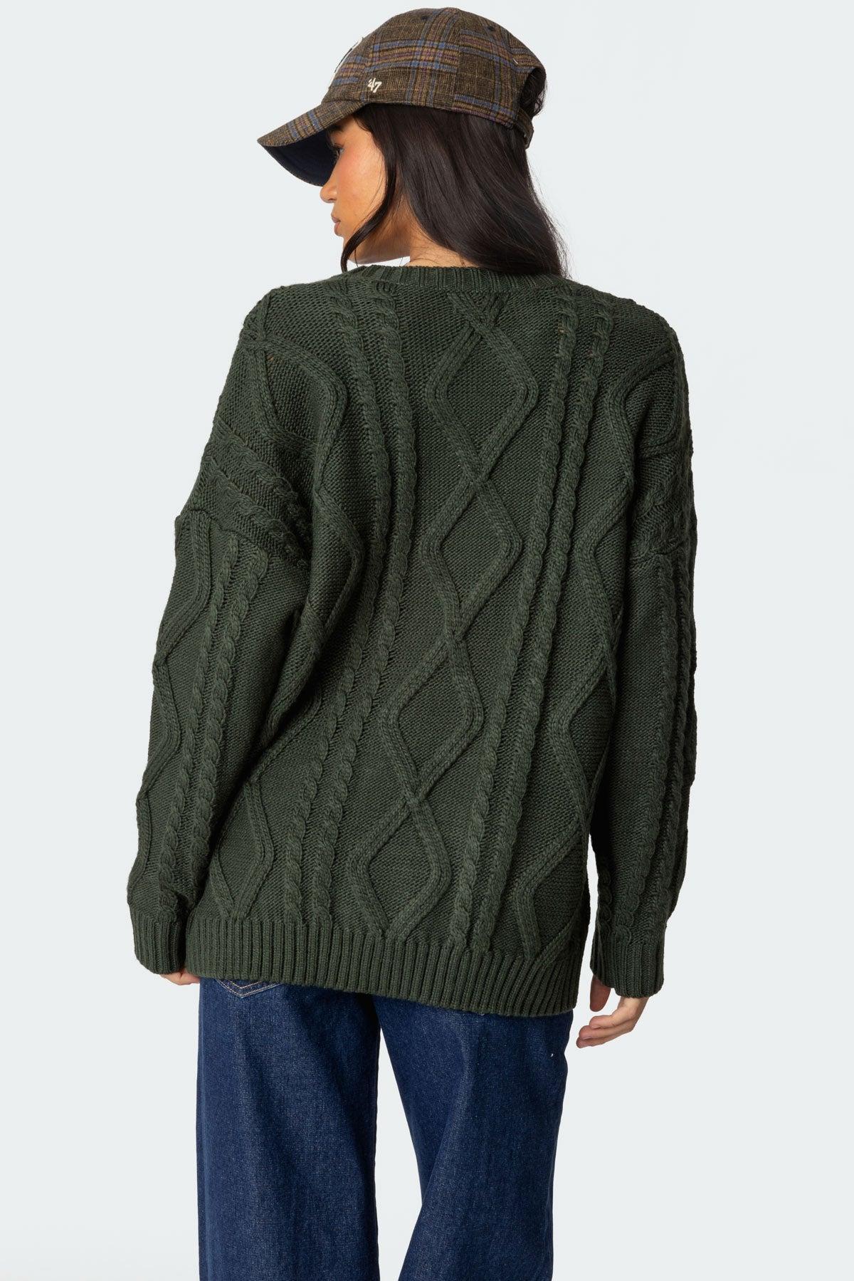 Kennedy Oversized Cable Knit Sweater Product Image