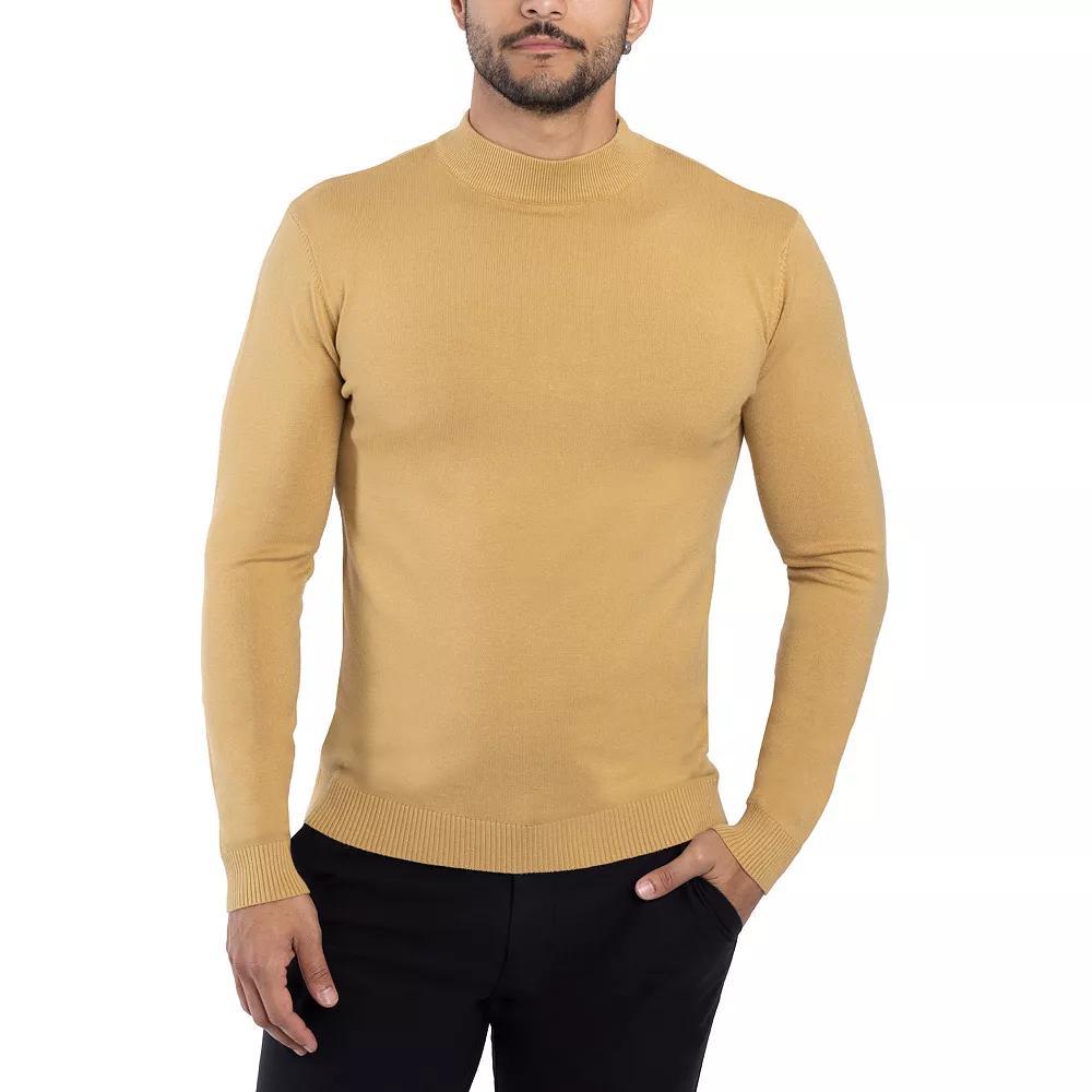 Men's Xray Regular-Fit Mockneck Sweater, Size: 3XL, Brown Product Image