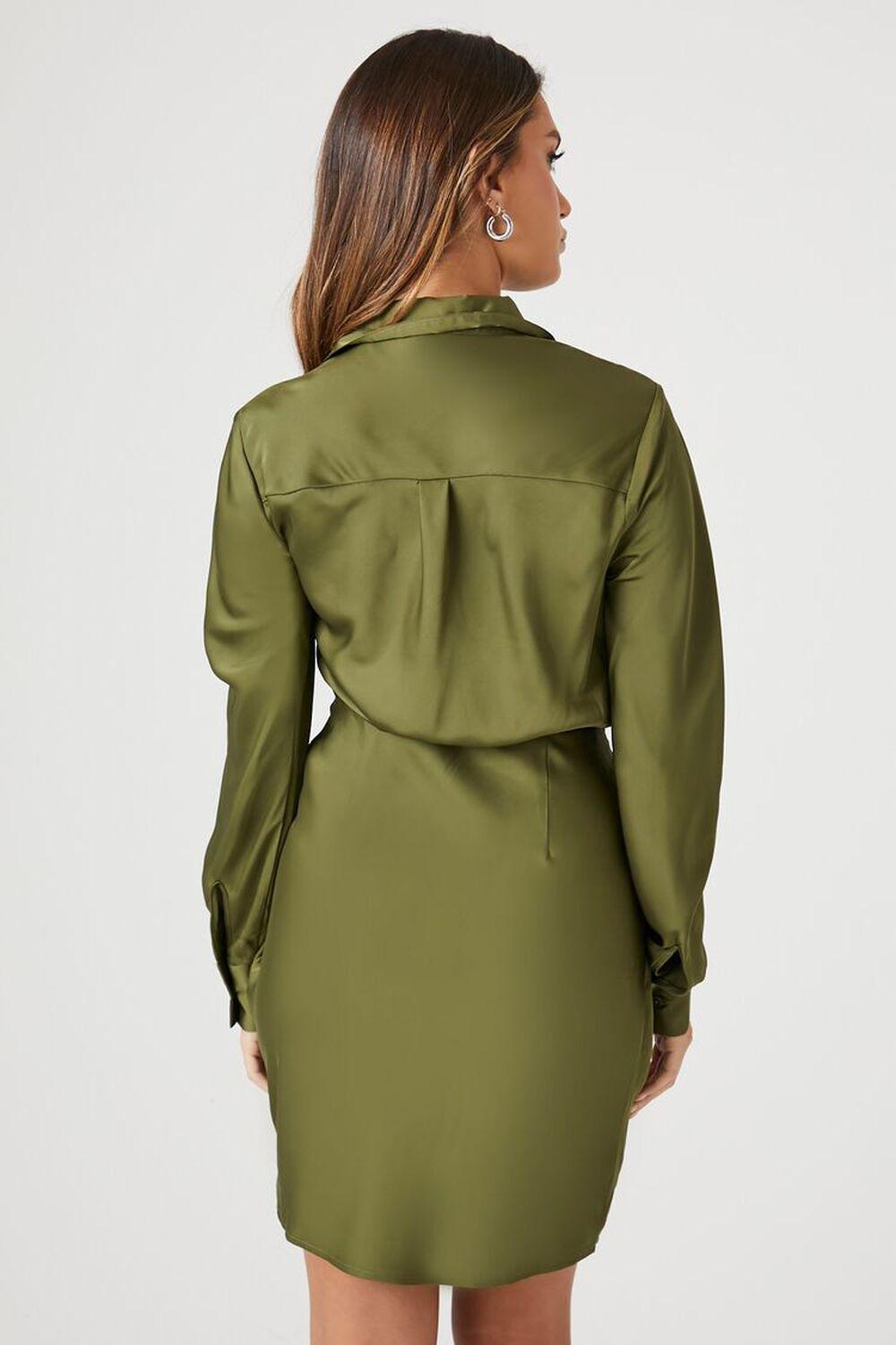 Satin Mini Wrap Dress | Forever 21 Product Image