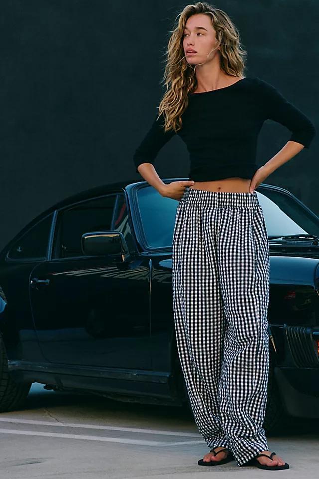 Preppy Gingham Pants Product Image