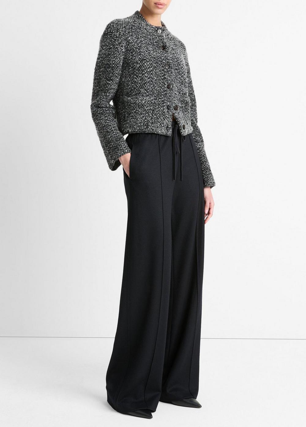 Womens Wool-Blend Drawstring Pull-On Pant, Tide Stone, Size M Vince Product Image
