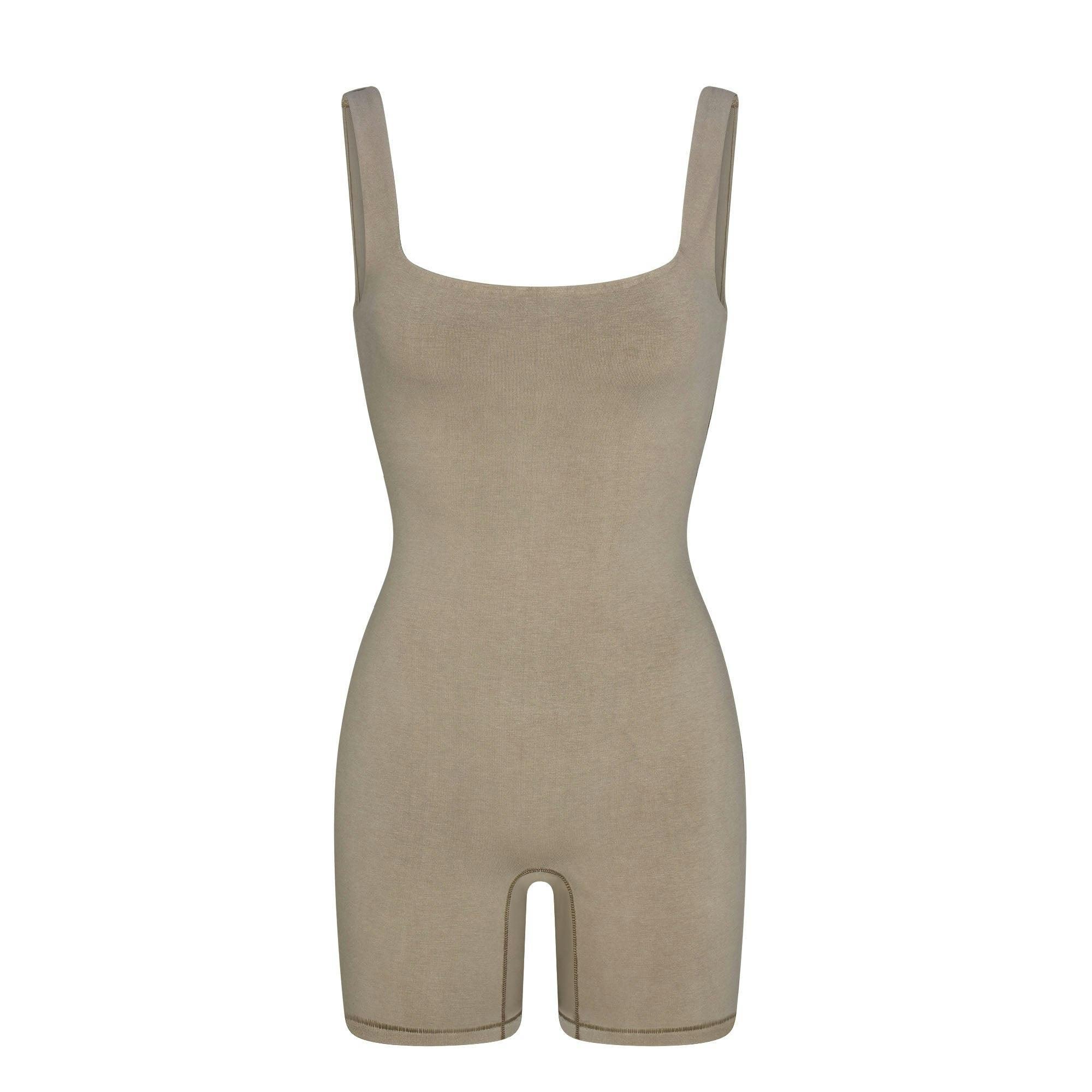OUTDOOR SQUARE NECK ONESIE | TAUPE Product Image