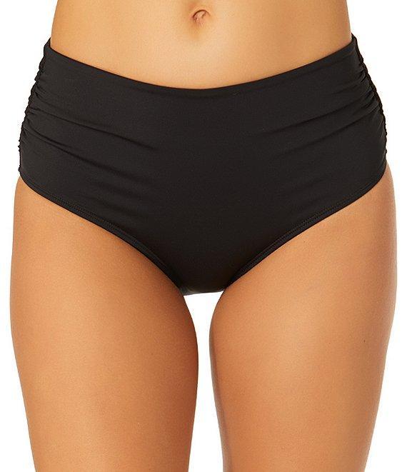 Anne Cole Live In Color Convertible High Waisted Shirred Swim Bottom Product Image
