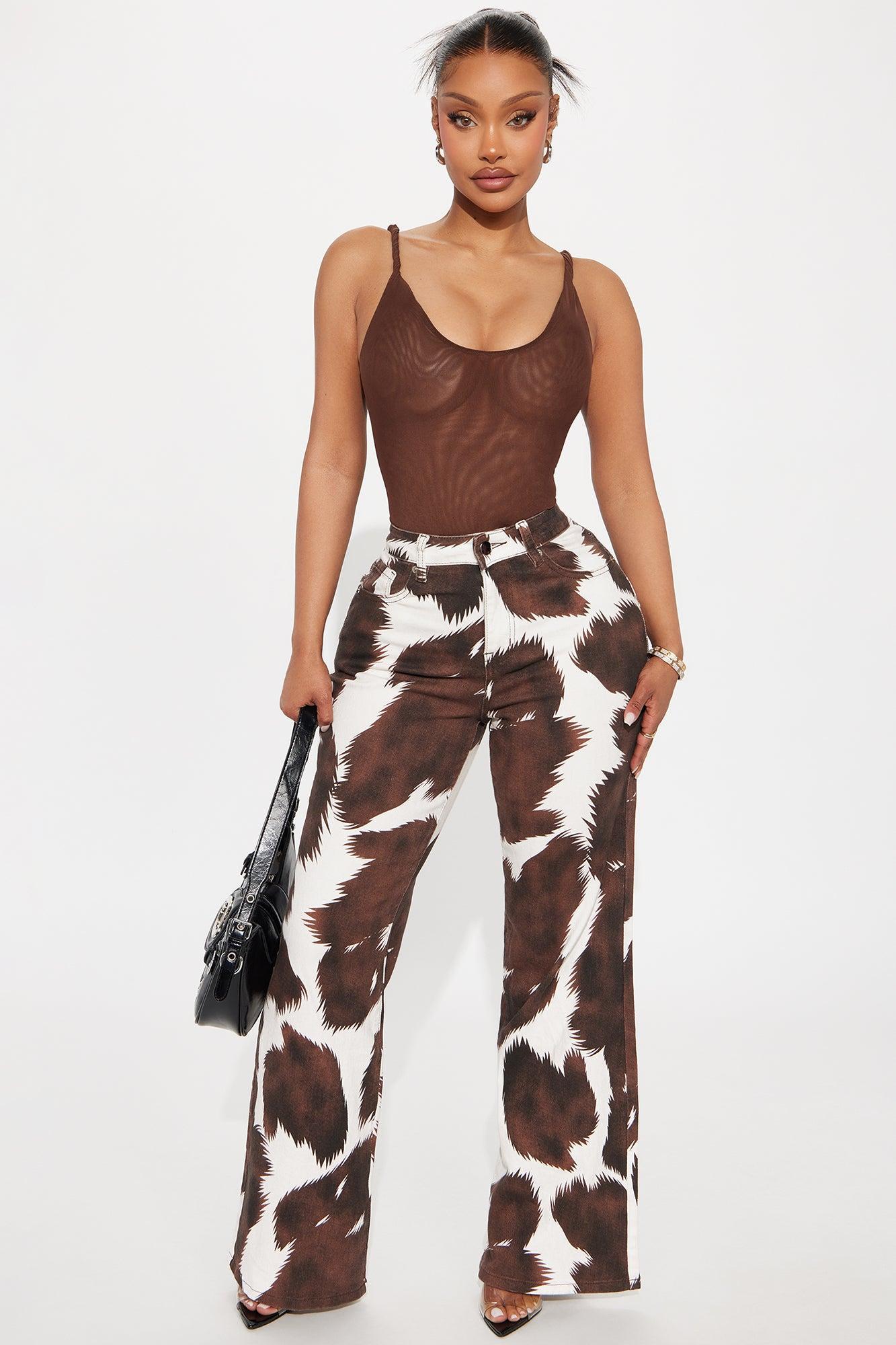Twila Mesh Bodysuit - Brown Product Image