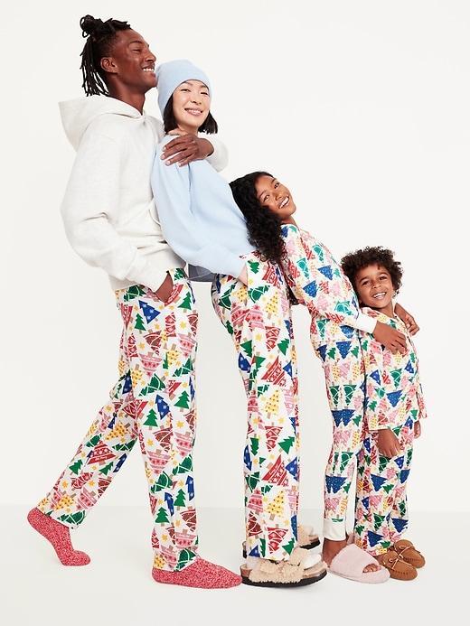 High-Waisted Flannel Pajama Joggers for Women Product Image