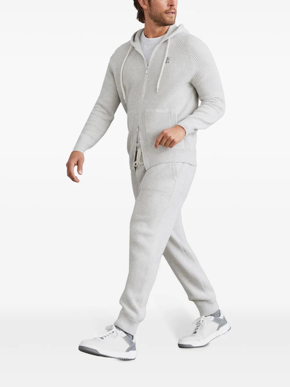 BRUNELLO CUCINELLI Cashmere Hoodie In Grey Product Image