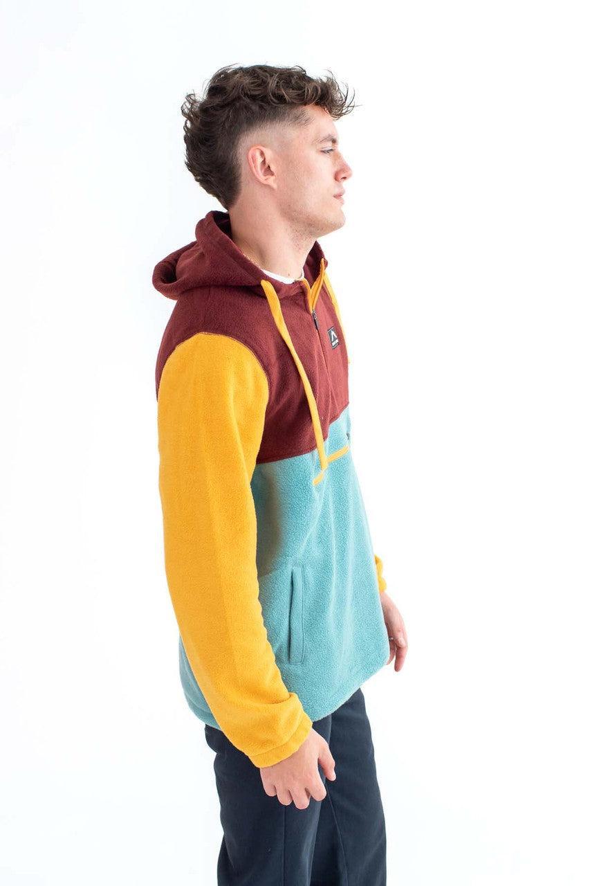 Andorra Color Block Polar Fleece Hoodie Product Image