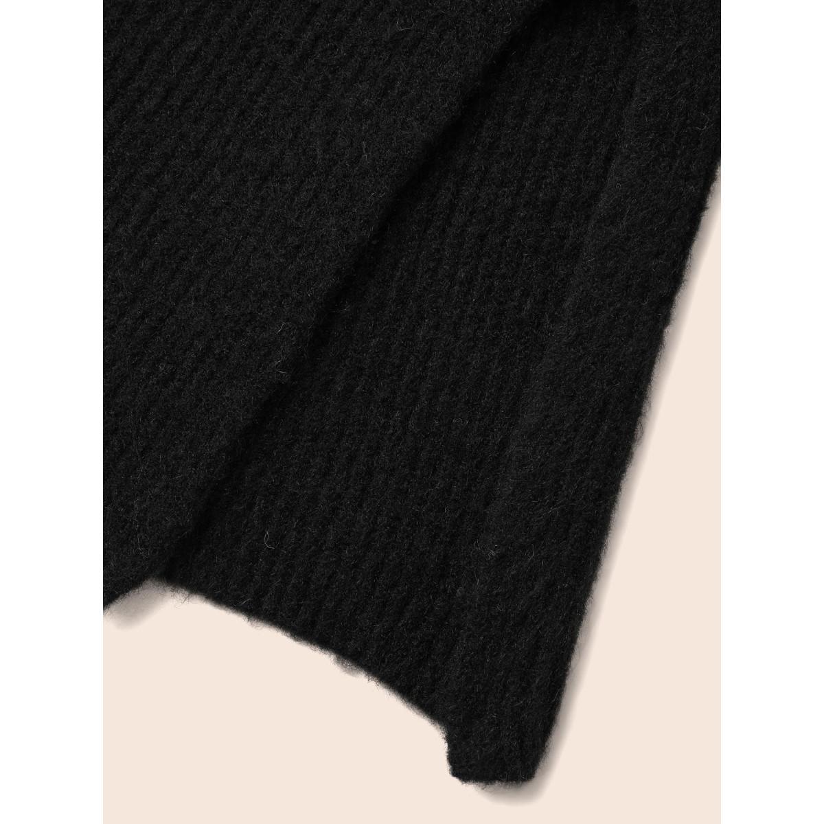 Plus Size Supersoft Essentials Turtleneck Slim-Fit Pullover Black Women Casual Loose Long Sleeve Turtleneck Everyday Pullovers BloomChic 26/4X Product Image