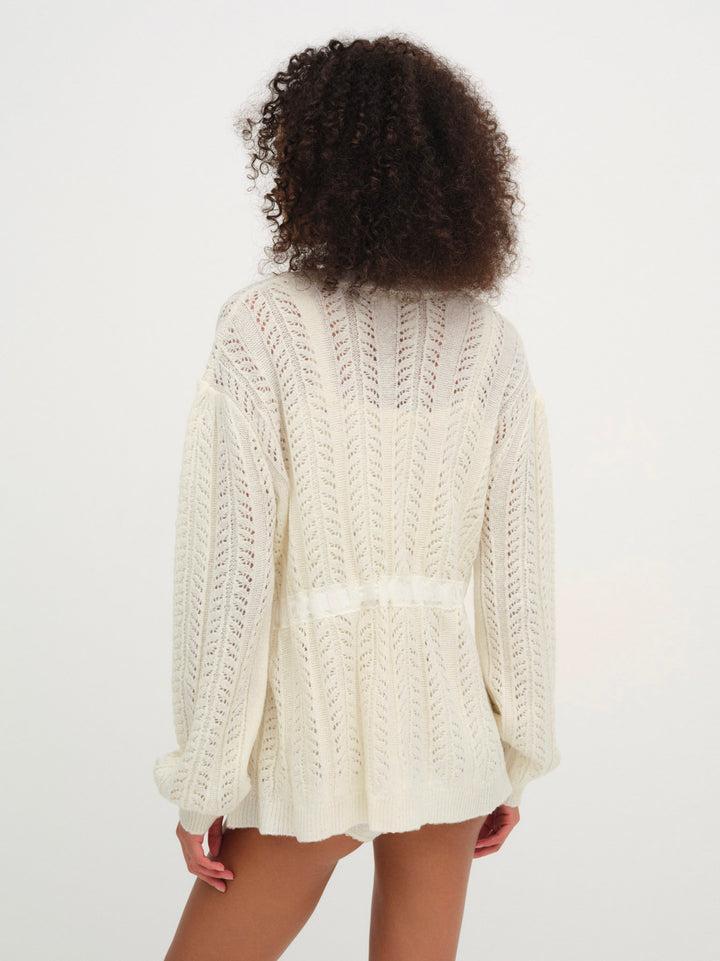 Nathalie Cardigan — Ivory Product Image