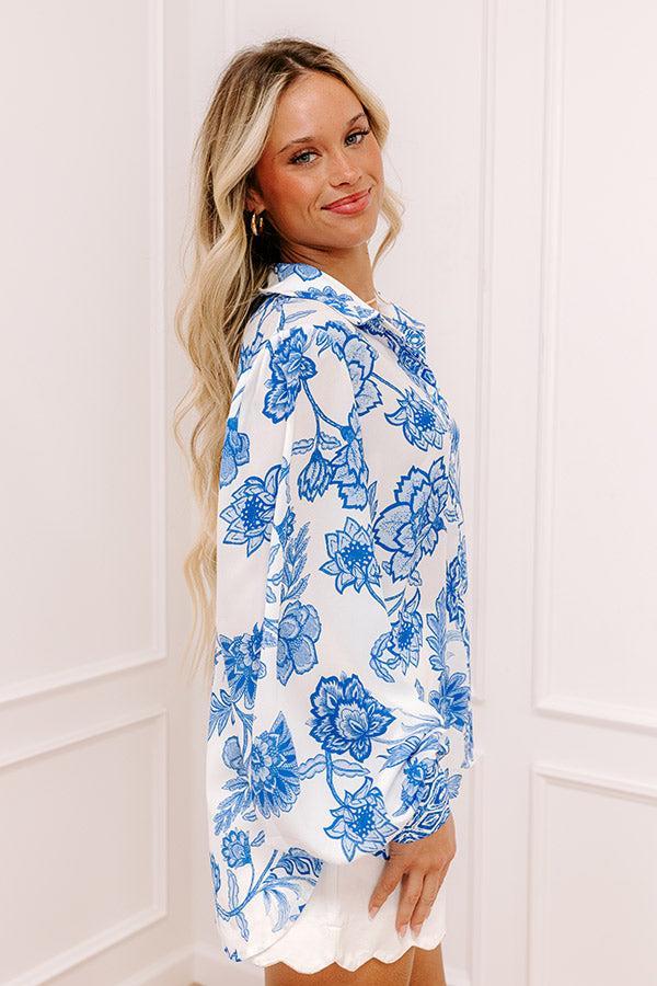 Downtown Stroll Floral Button Up Product Image