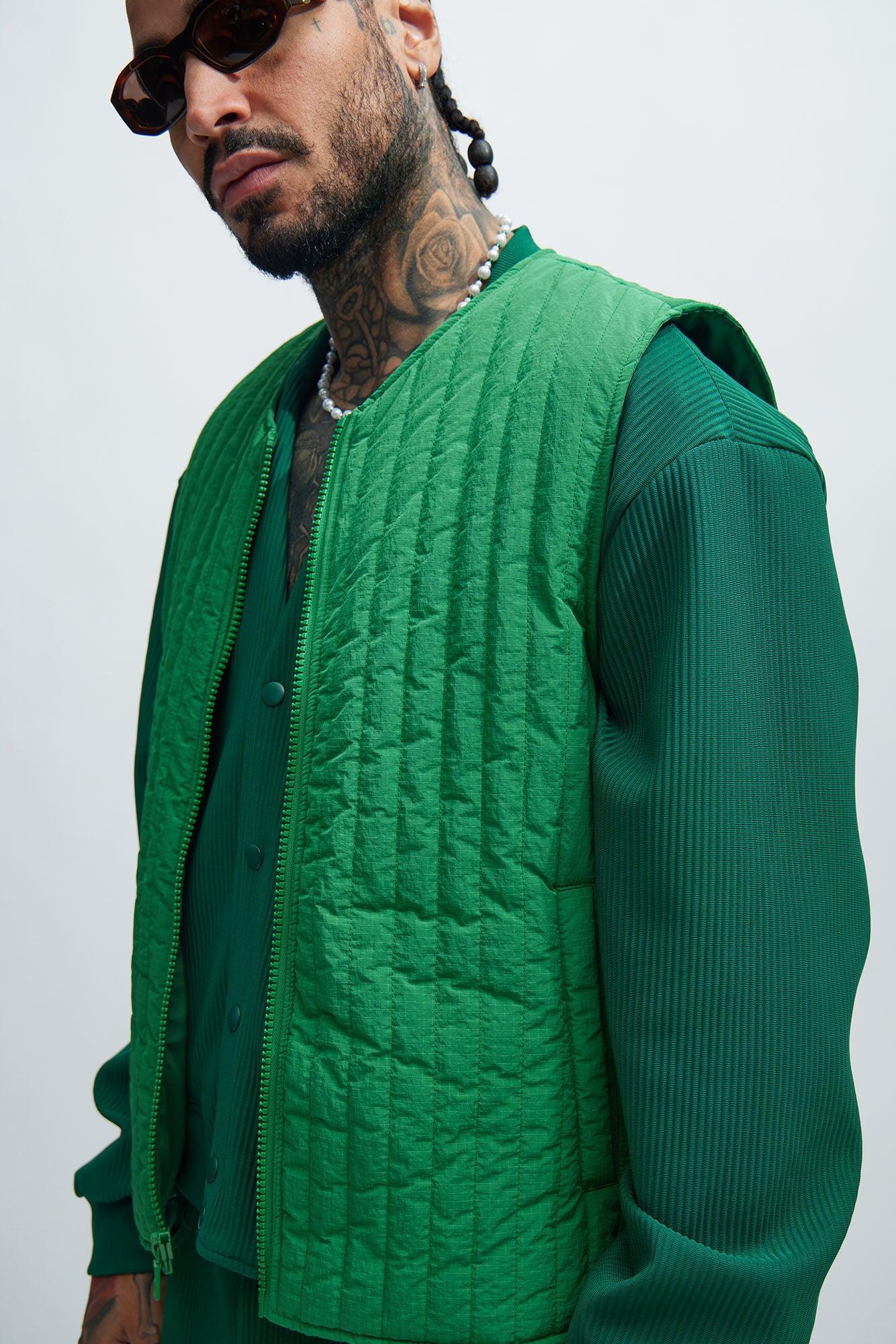 Warren Nylon Vest - Green Product Image