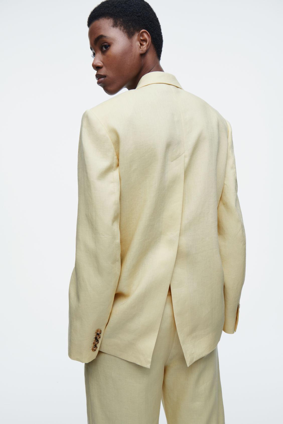 LINEN SLIM-LEG PANTS Product Image