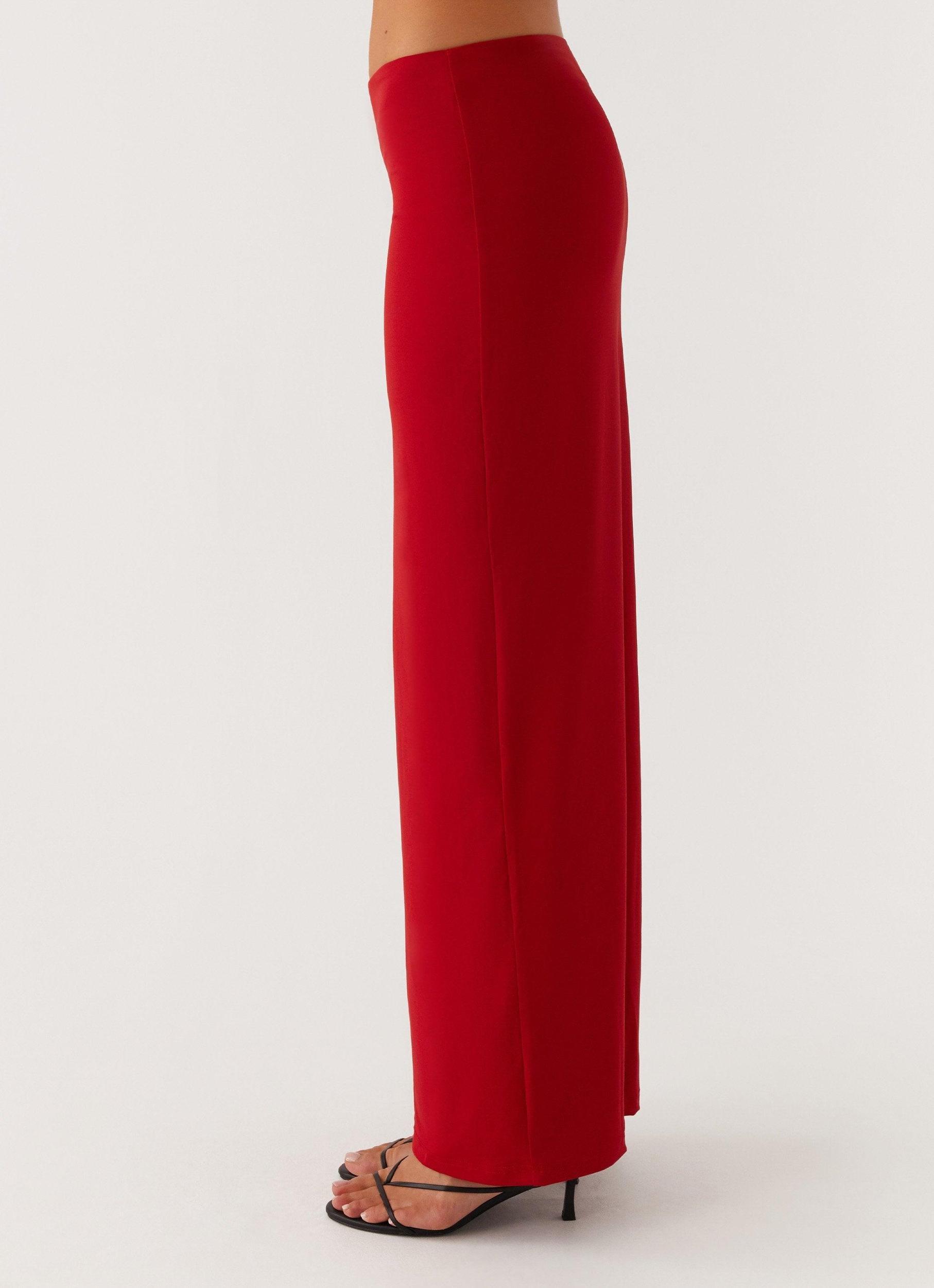 Solace Soul Maxi Skirt - Red Product Image