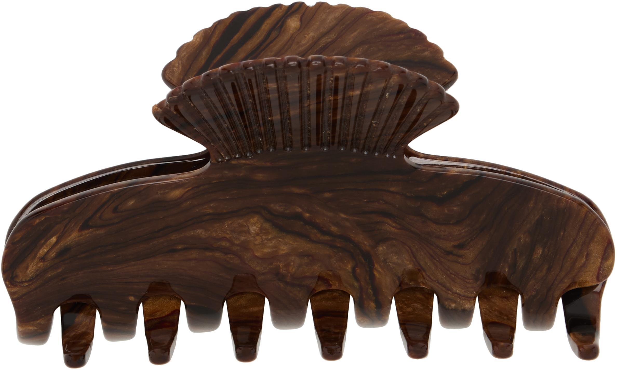 SOPHIE BUHAI Brown Small Fan Shell Claw Hair Clip In Burl Product Image