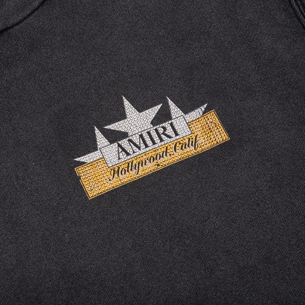 Vintage Crystal Star Hoodie - Black Male Product Image