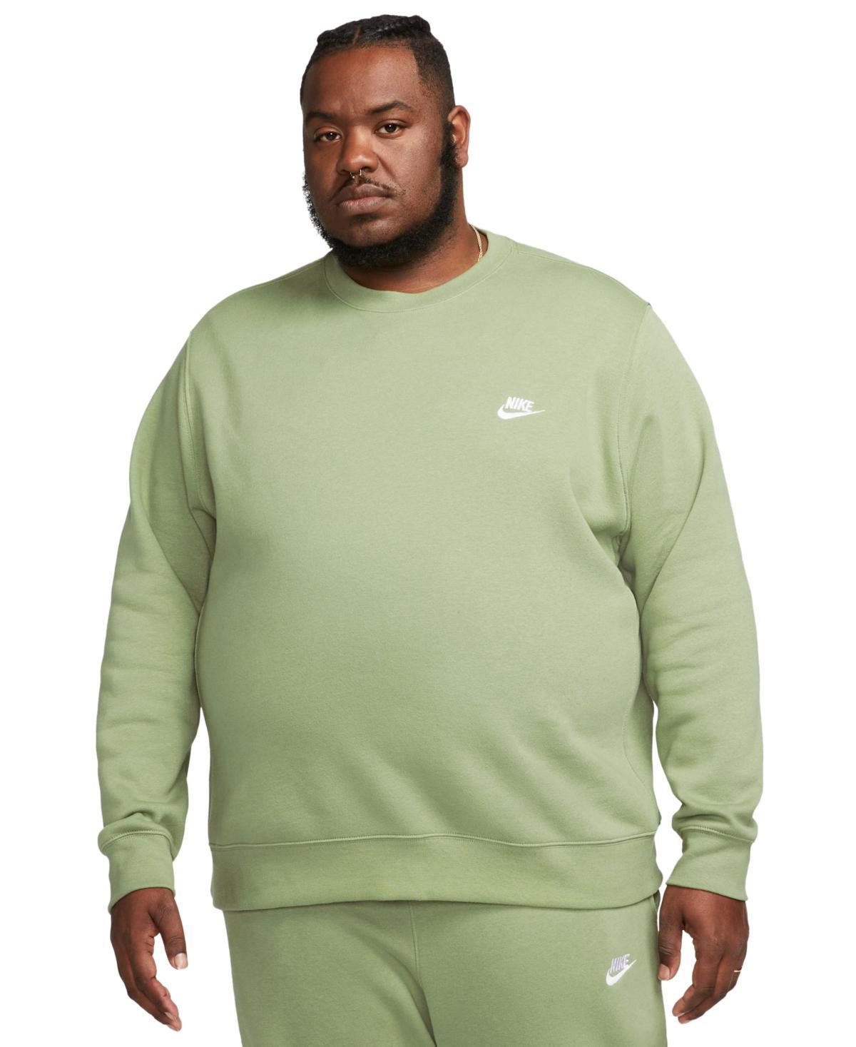 Nike Men's Club Crewneck Sweatshirt in Khaki/White at Nordstrom, Size Small Product Image