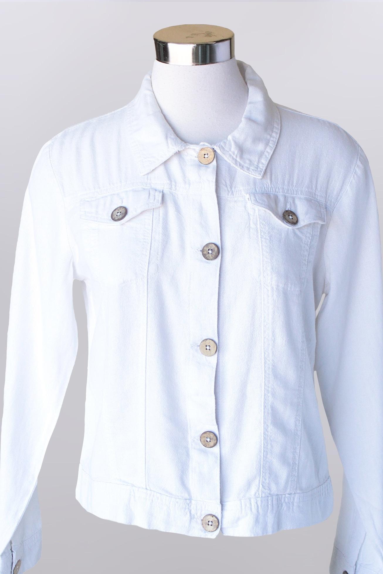 Button front long sleeve jacket Product Image