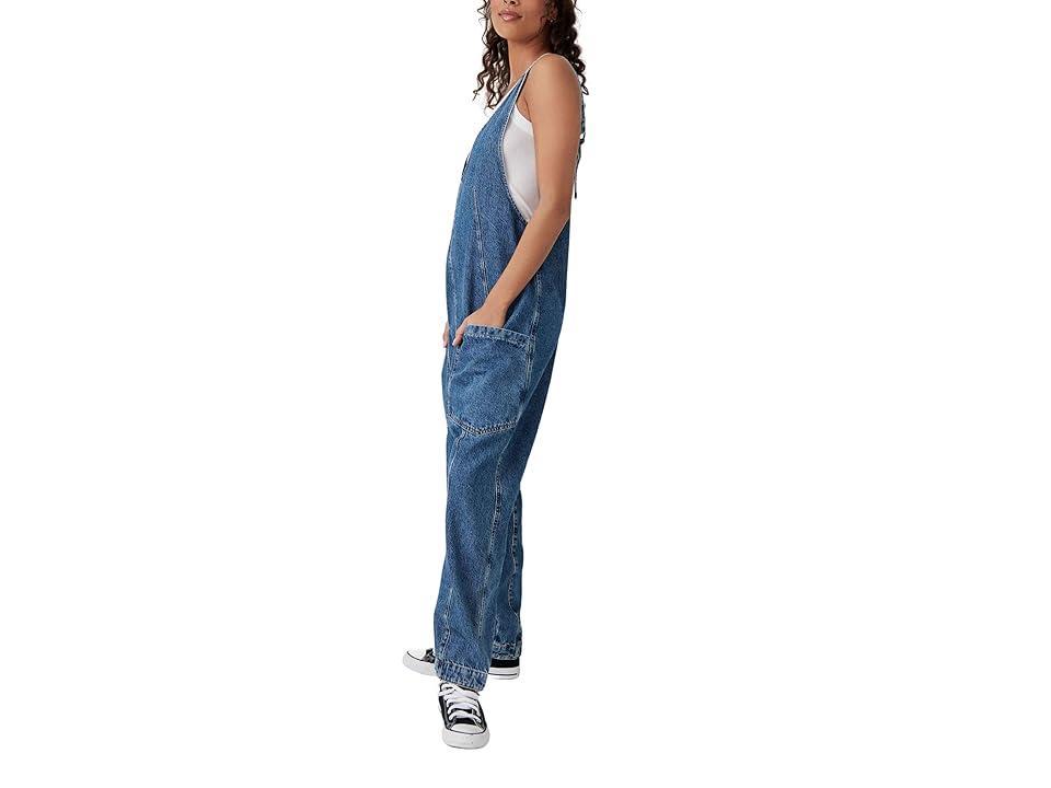 Free People High Roller Scoop Neck Sleeveless Denim Jumpsuit Product Image