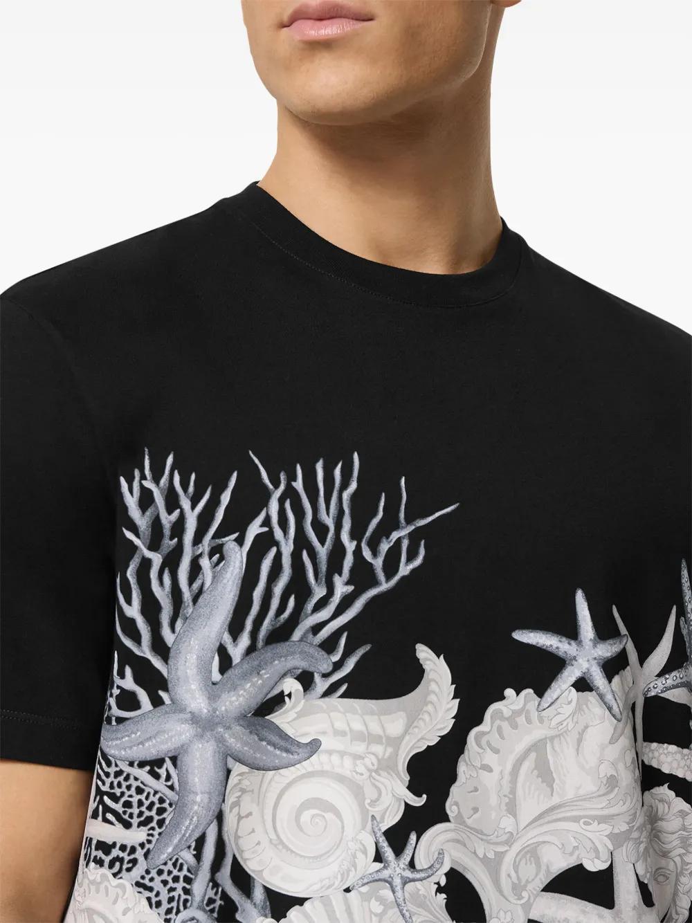 Barocco Sea cotton T-shirt Product Image