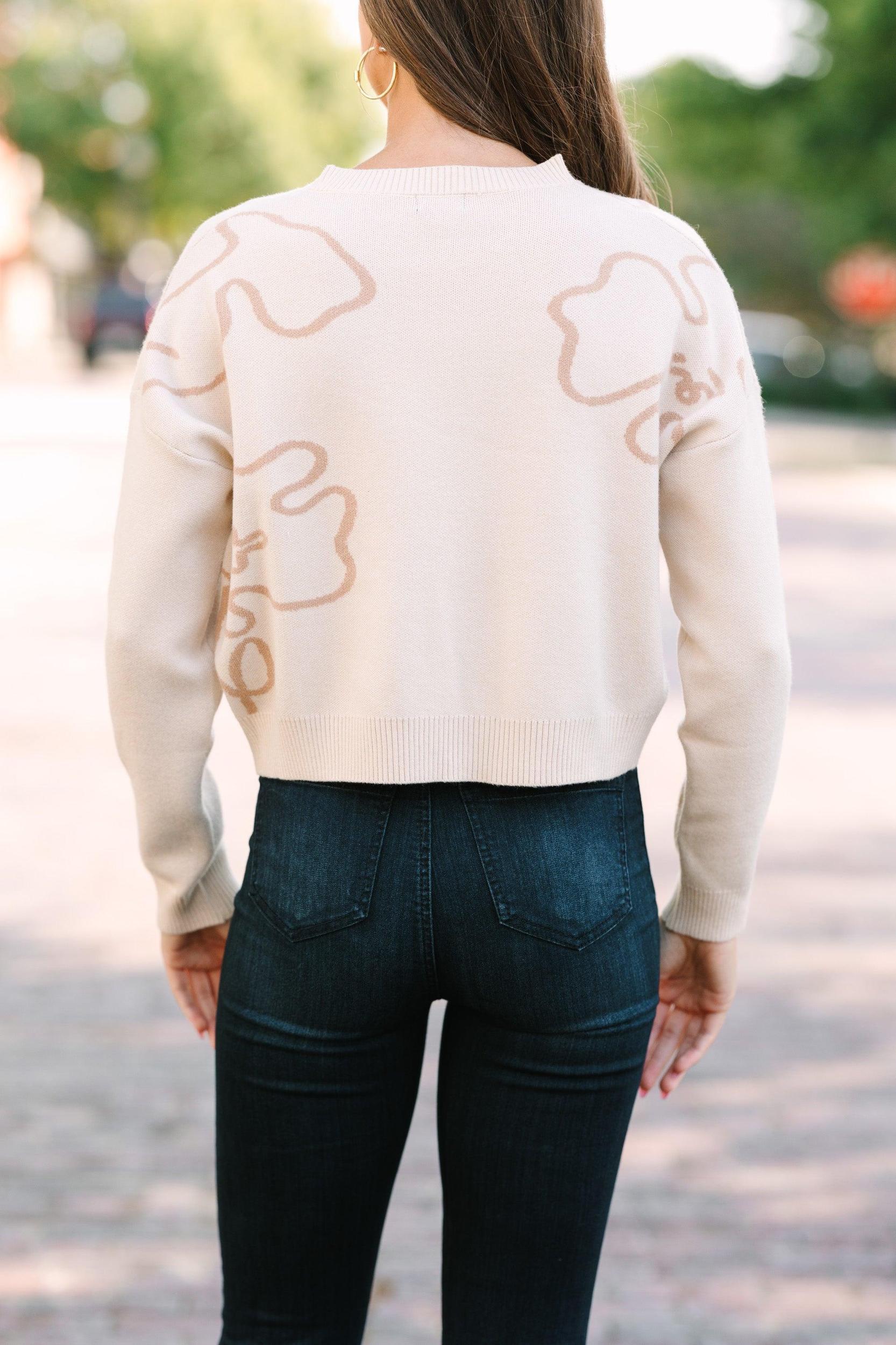 It's All A Dream Taupe Brown Sweater Female Product Image