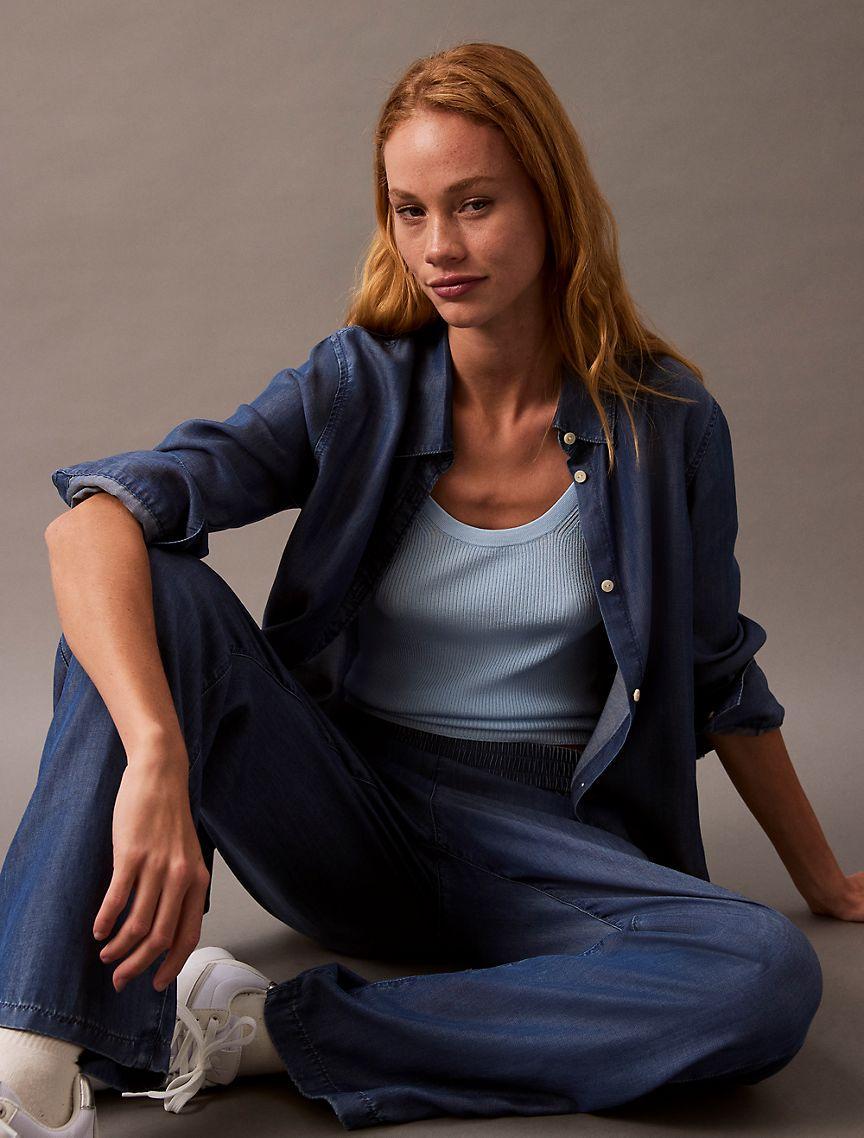 Lyocell Button-Down Shirt Product Image