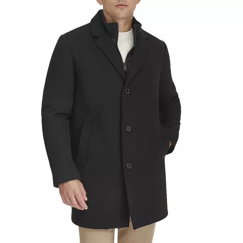 Big & Tall Dockers® Midweight Wool-Blend Topcoat with Quilted Bib, Men's, Size: Large Tall, Camel Product Image