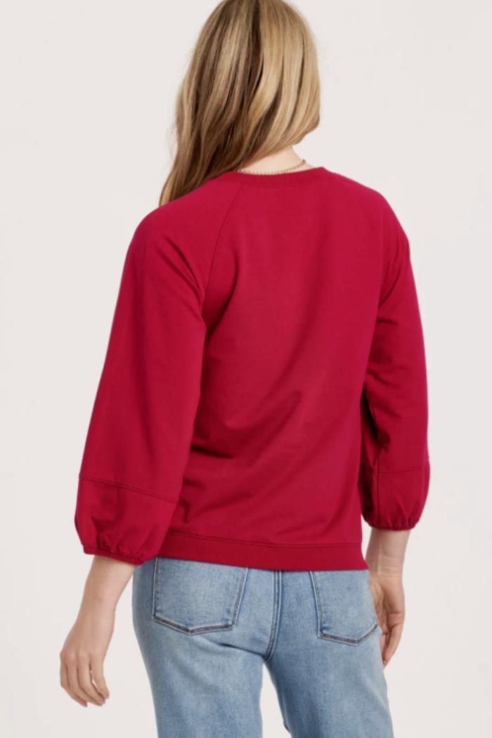 Berry Bell Sleeve Sweatshirt Product Image