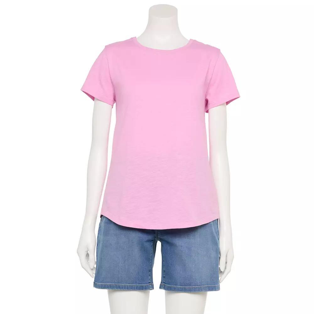 Womens Sonoma Goods For Life Adaptive Everyday Short Sleeve Crewneck T-Shirt Product Image